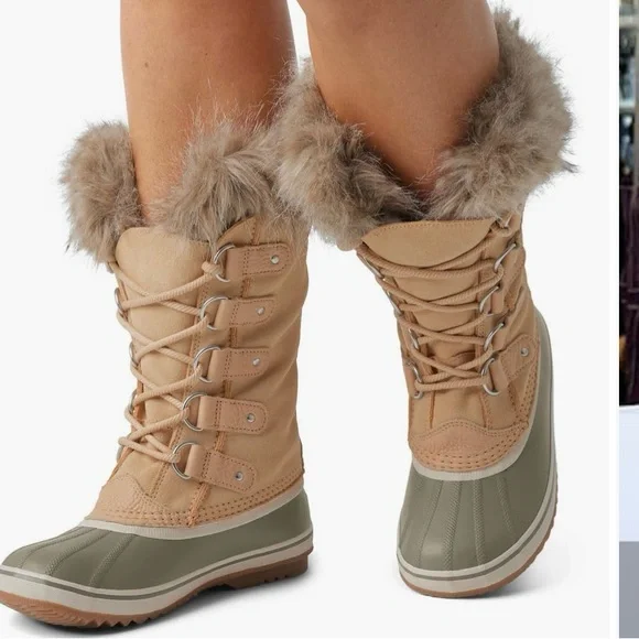 Sorel Women's Tan and Green Winter Boots - Picture 4 of 8